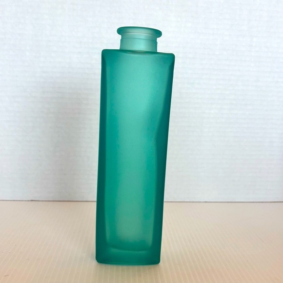 Ikea Modern Aqua Frosted Glass Bud Vase 8” - Picture 1 of 8